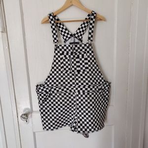 Checkered Overall Shorts sz 22